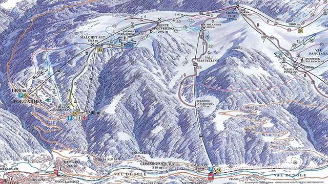 Marilleva-Folgarida Piste Map